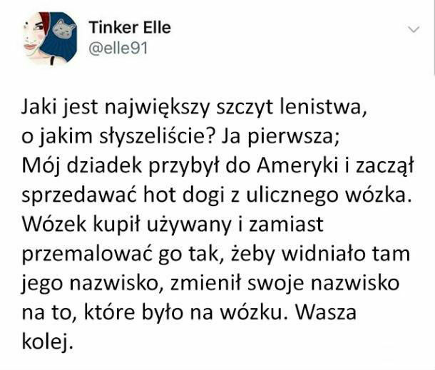 Szczyt lenistwa :D 