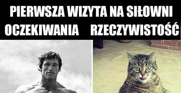 Pierwsza wizyta na siłowni :D 