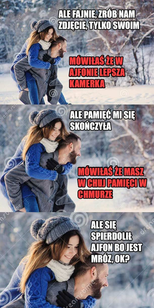Ajfony zimą 