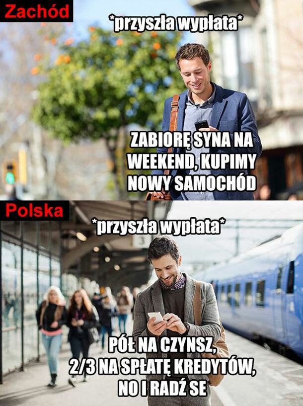 Wypłata w Polsce vs w Europie Zachodniej 