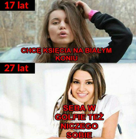 Z wiekiem wymagania się zmieniają 