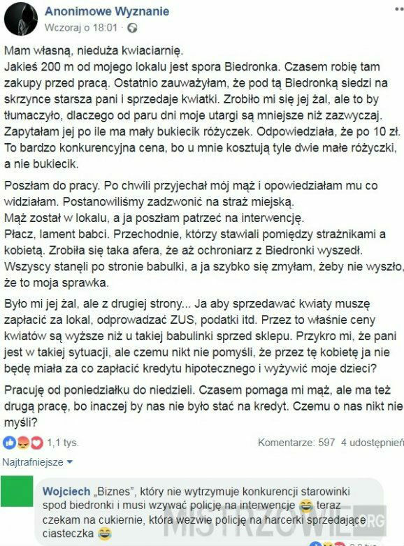 Donos na staruszkę 