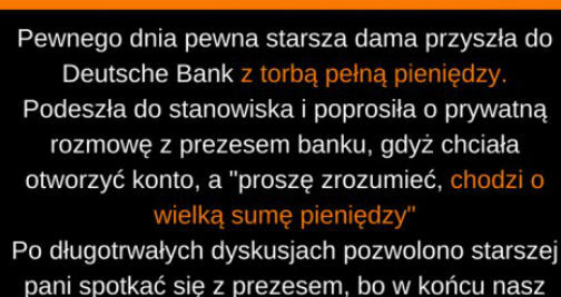 Starsza dama i zakład :D 