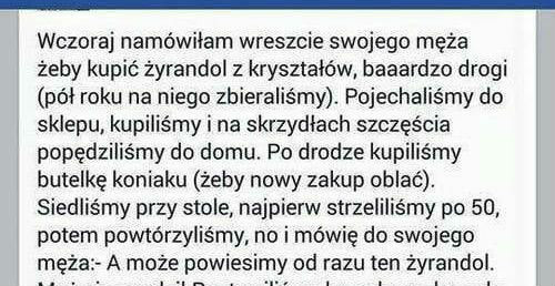 Przypał z nowym żyrandolem :D