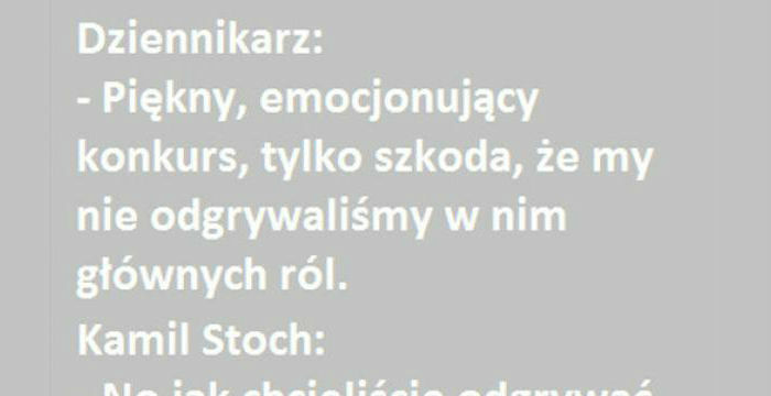 Stoch: mistrz ciętej riposty