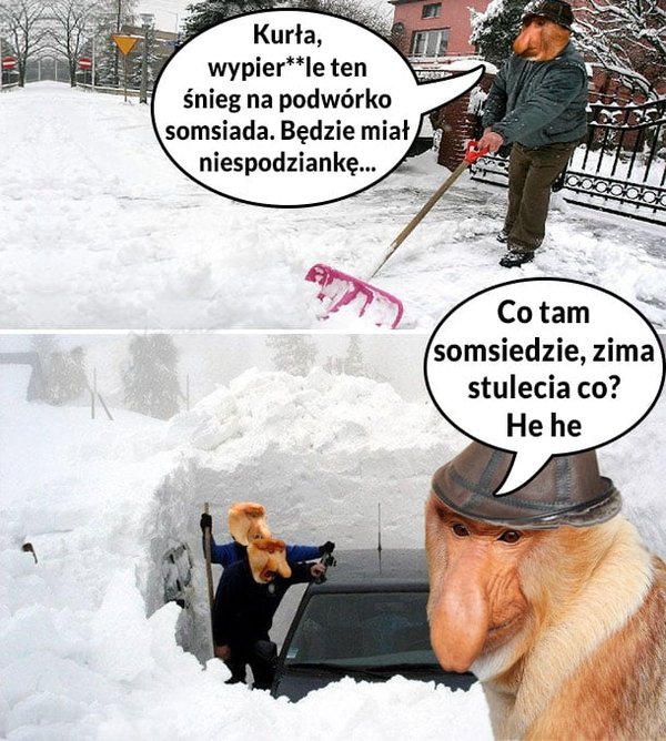 Zima z sąsiadami :D