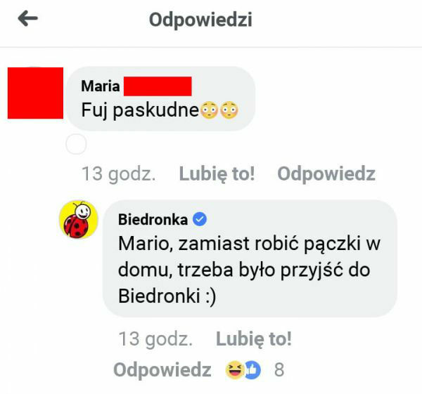 Biedronka zaorała