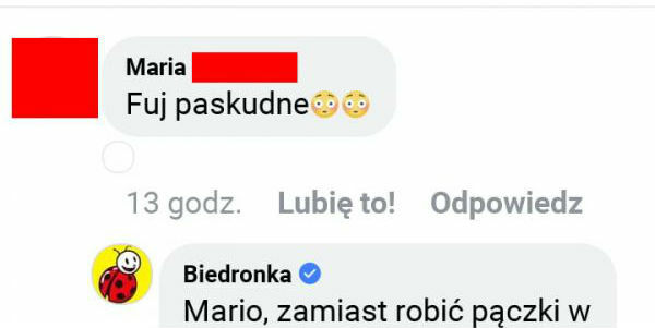Biedronka zaorała