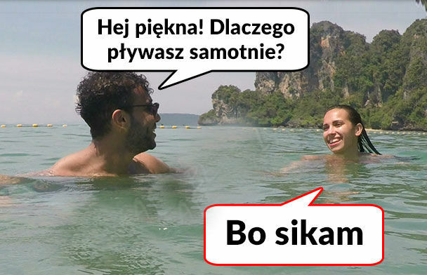 Samotna pływaczka