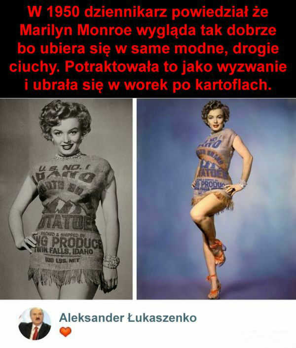 Marilyn Monroe w worku