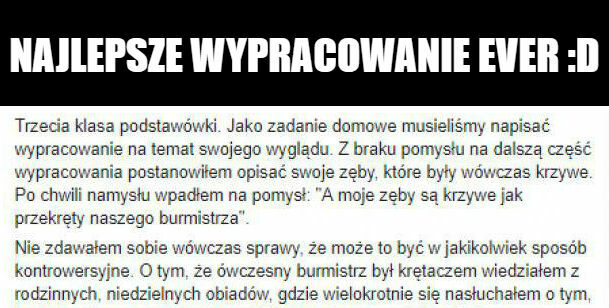 Najlepsze wypracowanie ever :D