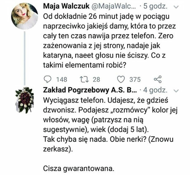 Kiedy inni rozmawiają głośno w pociągu 