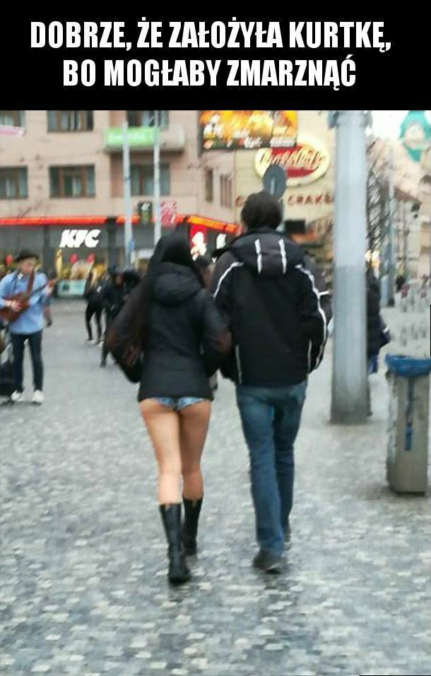 Dobrze, że ubrała kurtkę