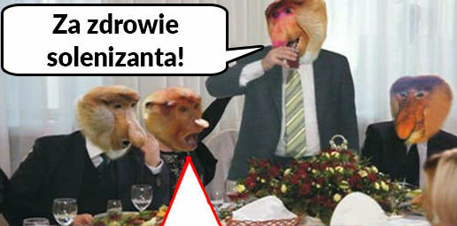 Janusz wznosi toast