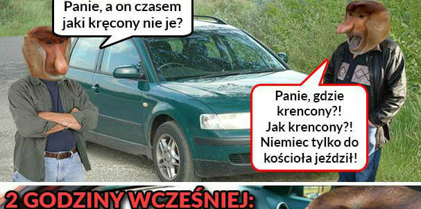 Panie, czy on nie jest kręcony?