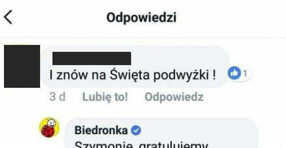 Biedronka - mistrzyni riposty :D 