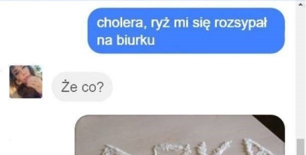 Epicki napis z ryżu :D