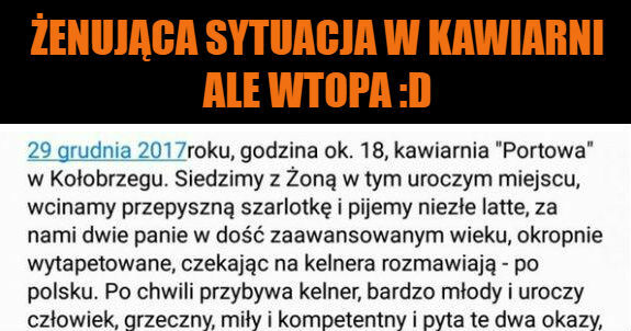 Żenująca sytuacja w kawiarni