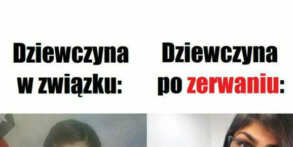 Dziewczyna w związku vs po zerwaniu