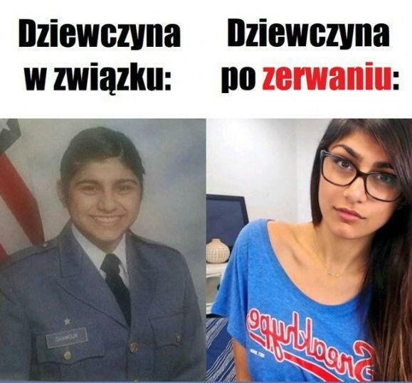 Dziewczyna w związku vs po zerwaniu