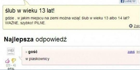 Gdzie wziąć ślub w wieku 13 lat?