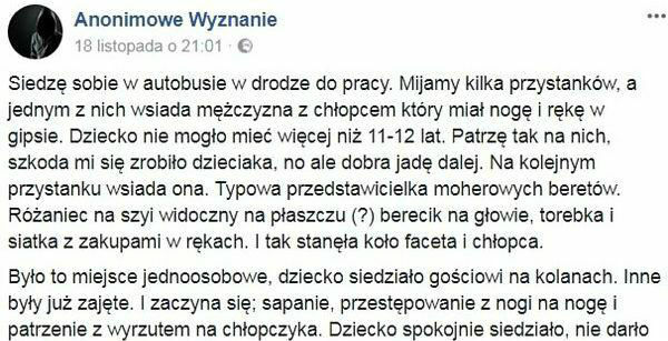 Typowa starsza pani w autobusie...