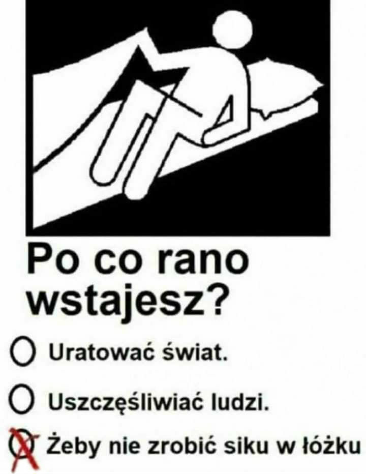 Po co wstajesz rano?