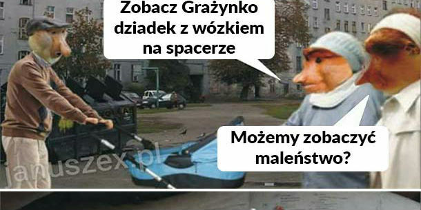 Dziadziuś wziął na spacer :P 