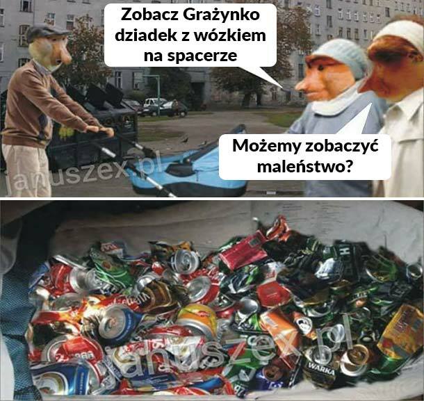 Dziadziuś wziął na spacer :P 
