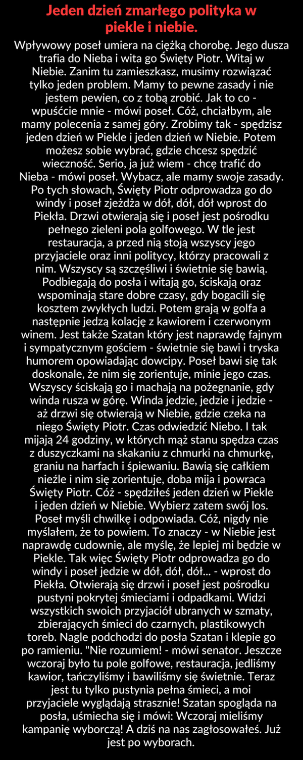 Poseł w piekle