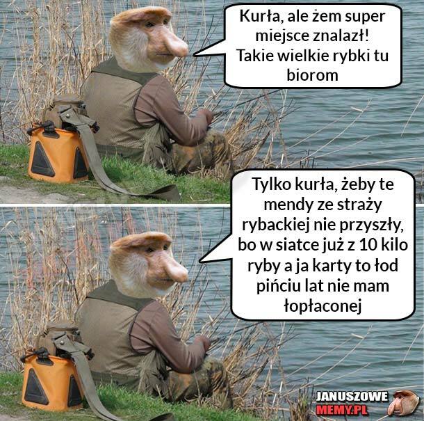 Janusz na łowisku