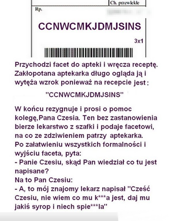 Kłopotliwa recepta :D