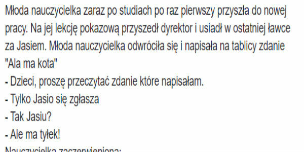 Jasiu na lekcji 