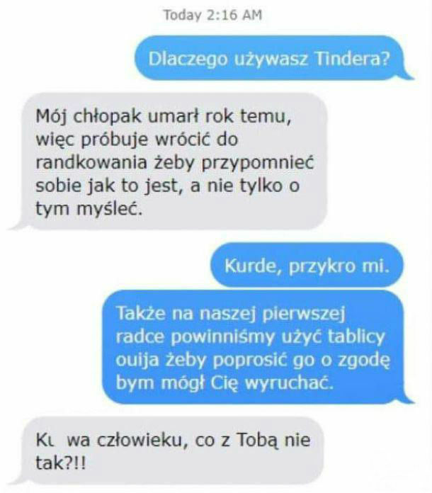 Używanie tindera