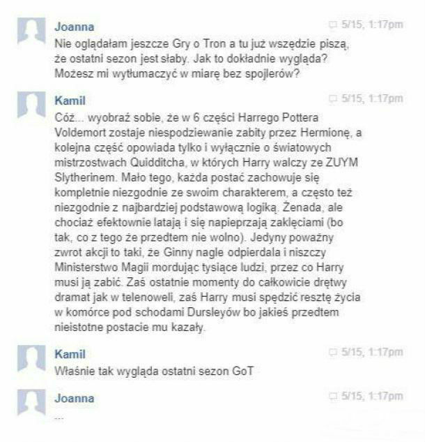 Gra o tron bez spojlerów XDDD
