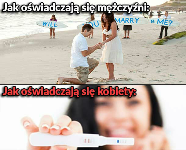 Jak oświadczają się mężczyźni vs kobiety