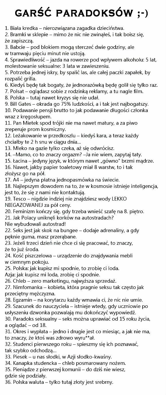 Garść paradoksów :D