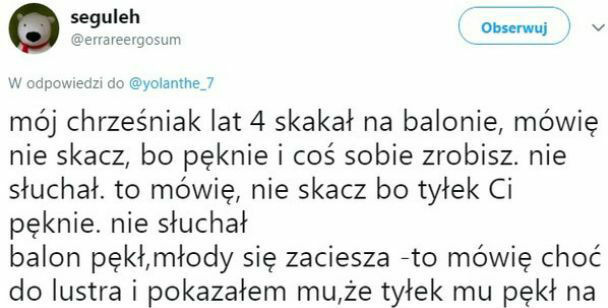 Jak zaorać dzieciaka jednym tekstem :D