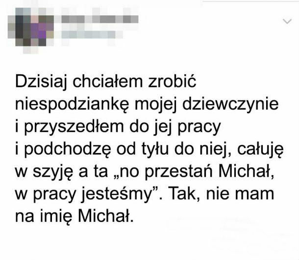 Zrobiłem niespodziankę dziewczynie