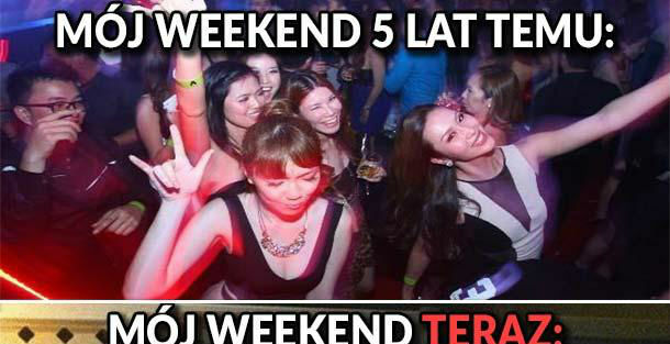 Weekend kiedyś i dziś. Wiele się zmieniło :O