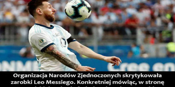 ONZ krytykuje Messiego
