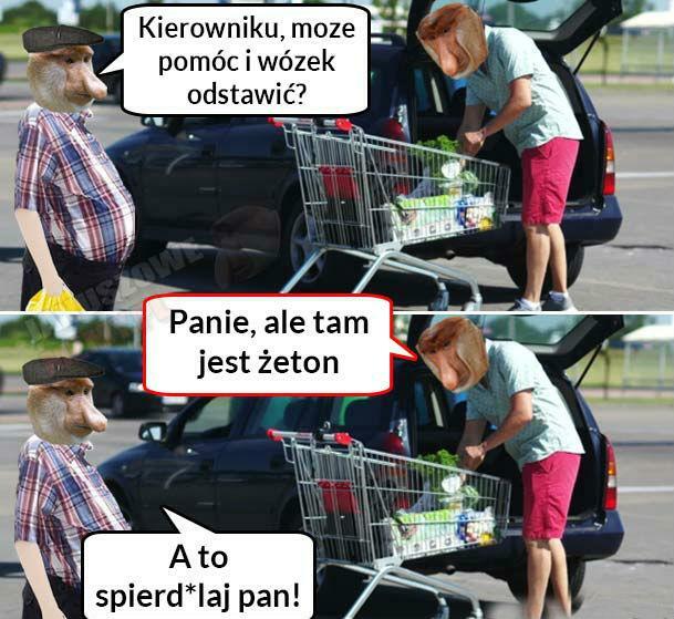 Janusz pod marketem :D