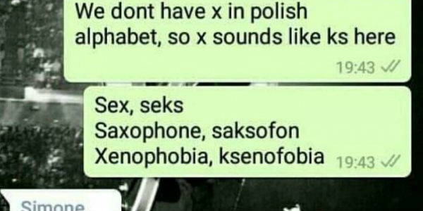 Nie mamy X w języku polskim :D 