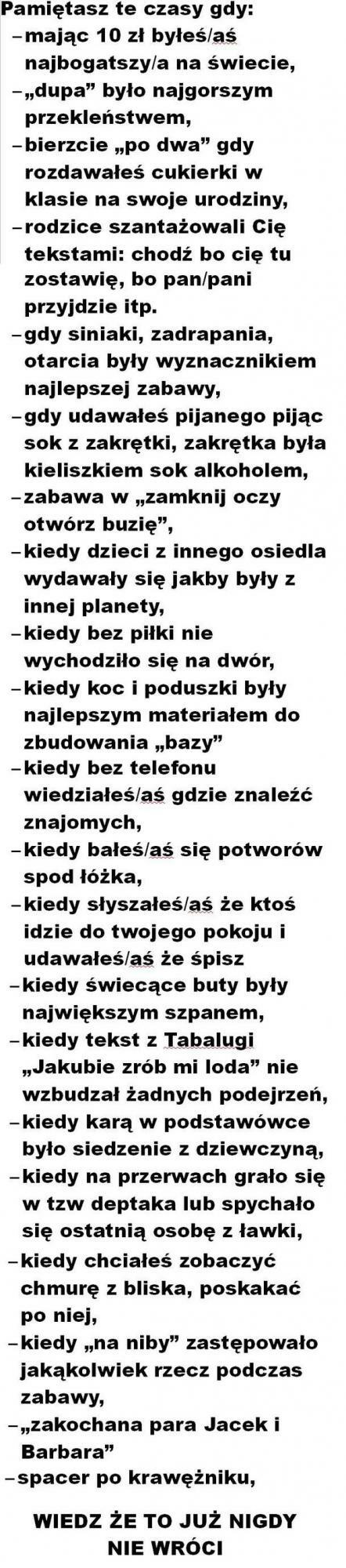 To były czasy! Pamiętacie?