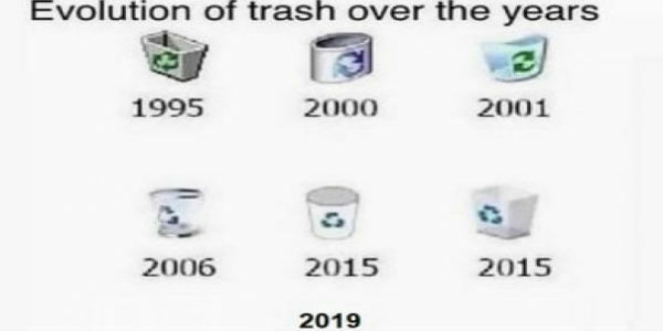 Ewolucja kosza Windowsa :D 