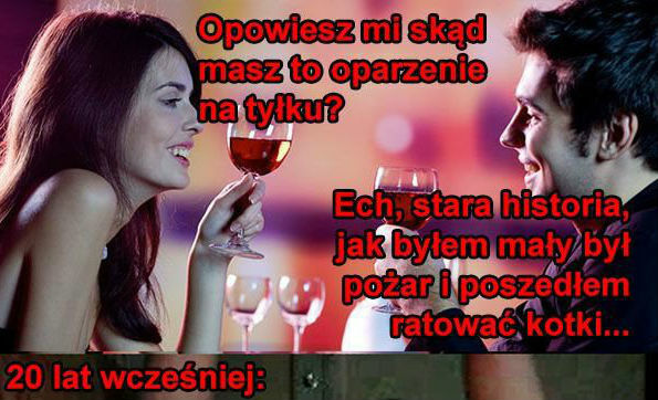 Oparzenie na tyłku :D 