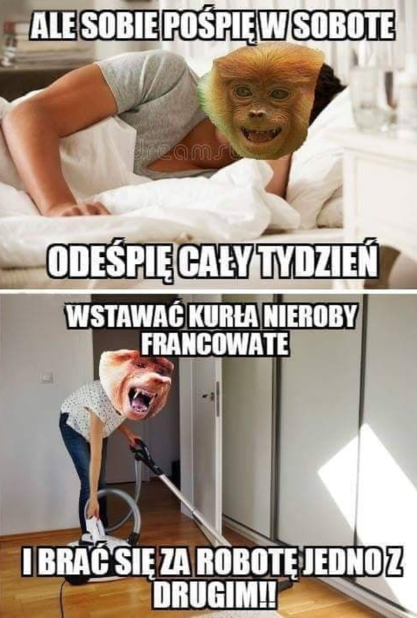 Kiedy chcesz się wyspać, ale Halynka ma inne plany :D