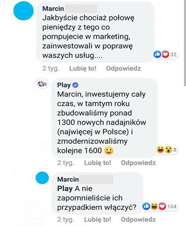 Poprawa usług Play 