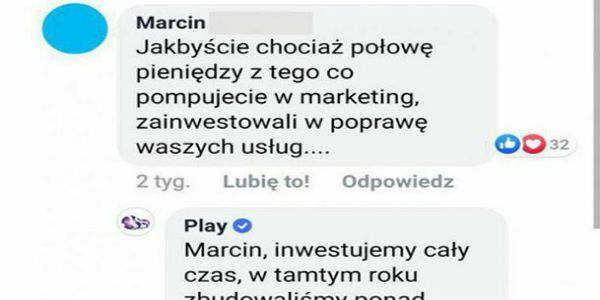 Poprawa usług Play 