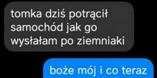 Auto potrąciło Tomka